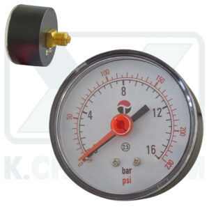 ΜΑΝΟΜΕΤΡΟ ΟΡΙΖΟΝΤΙΟ Φ40/16 bar 1/8" (ΠΙΣΩ ΣΠΕΙΡΩΜΑ) ΓΙΑ ΦΙΛΤΡΑ ΝΕΡΟΥ