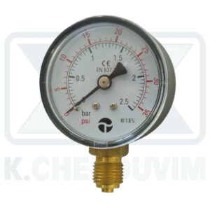 ΜΑΝΟΜΕΤΡΟ ΚΑΘΕΤΟ Φ50/2,5 bar 1/4" (ΚΑΤΩ ΣΠΕΙΡΩΜΑ)