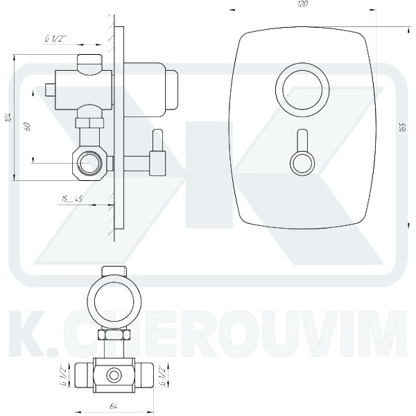 ΔΙΑΚΟΠΤΗΣ Ν.467ΜΙΧ ΑΝΑΜΕΙΚΤΙΚΟΣ ΝΤΟΥΖΙΕΡΑΣ ΕΝΤΟΙΧΙΣΜΟΥ ΠΑΤΗΤΟΣ 1/2" ΜΕ ΧΡΟΝΟΚΑΘΥΣΤΕΡΗΣΗ - Image 2