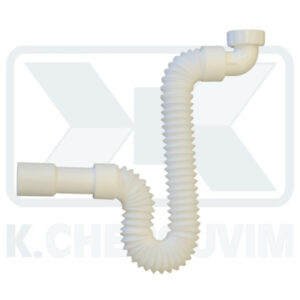 SIPHON SPIRAL ANGLE 1"1/2 X ∅ 40-50 MALE PLASTIC WHITE WITH PLASTIC NUT