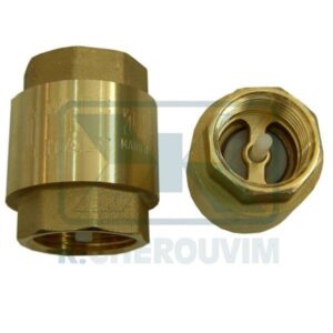 VALVE NON-RETURN 1" FEMALE FEMALE BRASS WITH PLASTIC PLUNGER 12 bar, TEMPERATURE 0 +100 ˚C