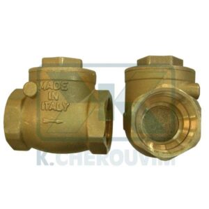 VALVE CLAPE 1"1/2 FEMALE FEMALE WITH METAL SEAT BRASS 10 bar, TEMPERATURE 0 +100 ˚C