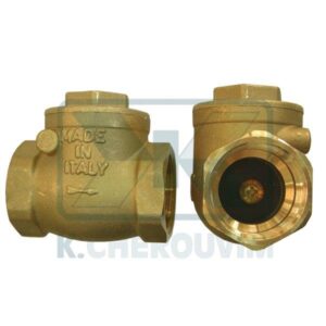 VALVE CLAPE 2"1/2 FEMALE FEMALE WITH ELASTIC SEAT BRASS 6 bar, TEMPERATURE 0 +100 ˚C