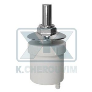 BUTTON Ν. 1 WITH LONG THREAD L24 SIMPLE CROM. - WHITE AIR