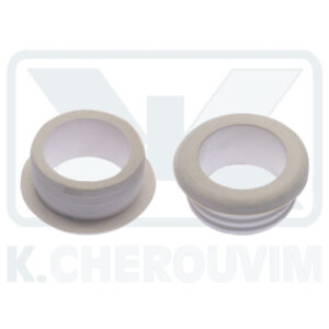 RUBBER WHITE ∅ 50 X ∅ 40 CRIMPED TOILET