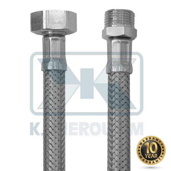 ΣΠΙΡΑΛ ΘΗΛ. 1/2" - ΑΡΣ. 3/8" ΣΥΝΔΕΣΗΣ 10 cm ΙΝΟΧ 7-ΚΛΩΝΟ DN8