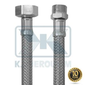 SPIRAL FEMALE 1/2" - MALE 3/8" CONNECTION 40 cm INOX 7-FILAMENT DN8