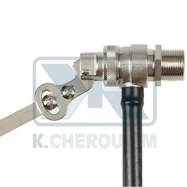 GERMAN TYPE FLOAT VALVE FULL 1/2", NICKEL-PLATED BRASS, STAINLESS STEEL SEAT, UP TO 5 BAR