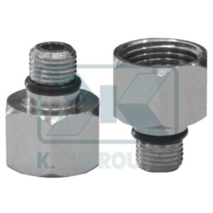 HOT-STAMPED 1 WAY Μ10X1 MALE X 1/2" FEMALE CROM. WITH O-RING