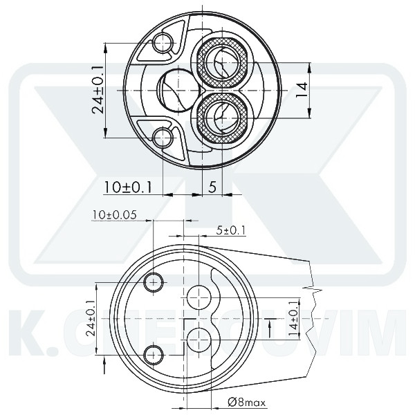 MECHANISM ΝΚJ40Β - ? 40 RIGHT WARM 2 SPILE AND DISTRIBUTOR CERAMIC FOR MIXING MIXER - Image 3