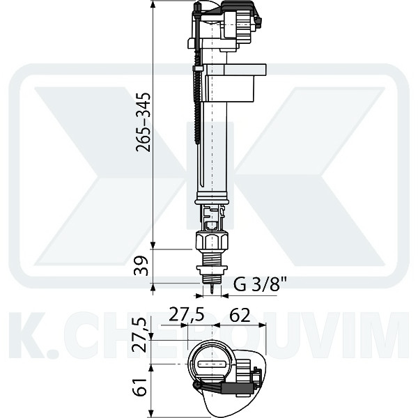 ΦΛΟΤΕΡ Α18 - 3/8" ΠΥΘΜΕΝΟΣ ΜΕ ΟΡΕΙΧΑΛΚΙΝΟ ΣΠΕΙΡΩΜΑ ΜΕΤΑΒΛΗΤΟΥ ΥΨΟΥΣ ΑΘΟΡΥΒΟ ΤΑΧΕΙΑΣ ΠΛΗΡΩΣΗΣ - Image 2