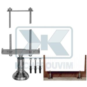 COMPLETE SUPPORT FLOOR PANEL ΡΑΝΕL 22 X 9 cm HEIGHT CROM.