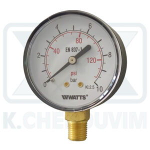 ΜΑΝΟΜΕΤΡΟ ΚΑΘΕΤΟ Φ63/10 bar 1/4" (ΚΑΤΩ ΣΠΕΙΡΩΜΑ)