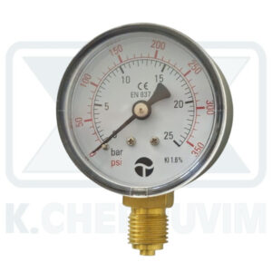 ΜΑΝΟΜΕΤΡΟ ΚΑΘΕΤΟ Φ63/25 bar 1/4" (ΚΑΤΩ ΣΠΕΙΡΩΜΑ)