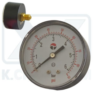 ΜΑΝΟΜΕΤΡΟ ΟΡΙΖΟΝΤΙΟ Φ63/6 bar 1/4" (ΠΙΣΩ ΣΠΕΙΡΩΜΑ)