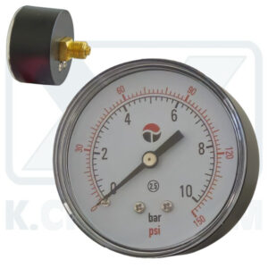 ΜΑΝΟΜΕΤΡΟ ΟΡΙΖΟΝΤΙΟ Φ63/10 bar 1/4" (ΠΙΣΩ ΣΠΕΙΡΩΜΑ)