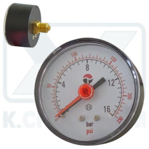 ΜΑΝΟΜΕΤΡΟ ΟΡΙΖΟΝΤΙΟ Φ63/16 bar 1/4" (ΠΙΣΩ ΣΠΕΙΡΩΜΑ)