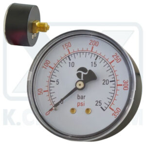 ΜΑΝΟΜΕΤΡΟ ΟΡΙΖΟΝΤΙΟ Φ63/25 bar 1/4" (ΠΙΣΩ ΣΠΕΙΡΩΜΑ)