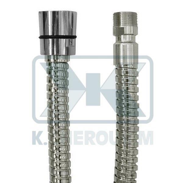 ΣΠΙΡΑΛ ΚΟΥΖΙΝΑΣ ΙΝΟΧ 150 cm 1/2" ΚΩΝ. Χ 15Χ1 ΑΡΣ. Β.Τ. ΔΙΠΛΗΣ ΑΓΓΙΣΤΡΩΣΗΣ, ΠΙΣΤΟΠ. ACS