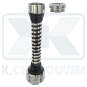 ΣΩΛΗΝΑΚΙ AIRFLEX ΜΕ ΝΤΟΥΖΑΚΙ ΔΙΠΛΗΣ ΡΟΗΣ ΜΑΥΡΟ - ΧΡΩΜΕ