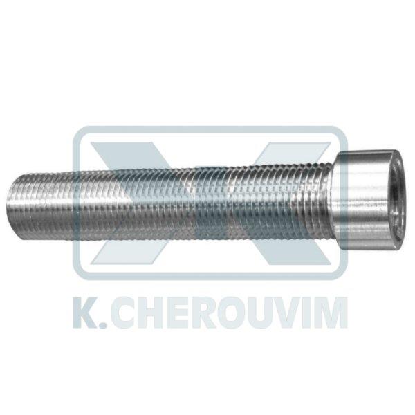 ΠΡΟΕΚΤΑΣΗ ΟΛΟ ΣΠΕΙΡΩΜΑ ΧΡΩΜΕ 1/2" Χ 40 mm ΑΡΣ. ΘΗΛ. ΜΕ ΕΣΩΤ. 12ΓΩΝΟ (UΝΙ ΕΝ 12164)