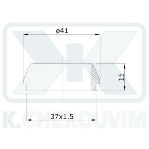 COVER ? 41 X MALE Μ37X1,5 X Η15 ABS CROM. MIXING MECHANISM ? 35