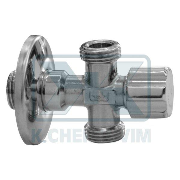 ΔΙΑΚΟΠΤΗΣ ΣΤΑΥΡΟΣ ΜΕ ΠΛΑΣΤΙΚΗ ΣΤΡΟΓΓΥΛΗ ΛΑΒΗ ΚΑΙ ΡΟΖΕΤΑ 1/2" ΑΡΣ. ΑΡΣ. ΑΡΣ. ΧΡΩΜΕ ALBERTONI