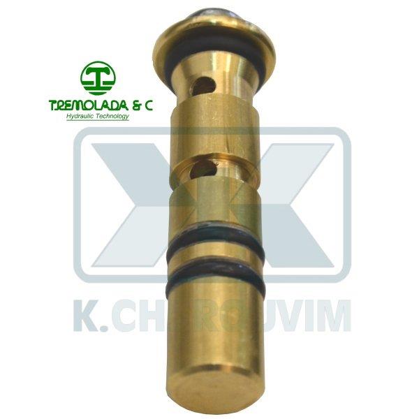 PLUNGER BRASS FOR SINGLE MIXING POT TREMOLADA Ν.486 WITH 3 O-RING & VALVE INOX ΚΩΔ03688