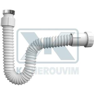 SIPHON CHERFLEX 1"1/2 X ∅ 32-40 FEMALE WHITE PLASTIC WHITE WITH NICKEL NUT & METTALIC SPIRAL