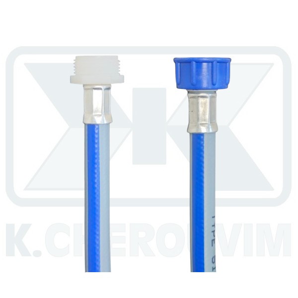 EXTENSION 300 cm WATTER SUPPLY WACHING MACHINE 3/4" MALE FEMALE WITH STRAIGHT PLASTIC FITTING 20/60 bar +25?C ΙSΟ6804