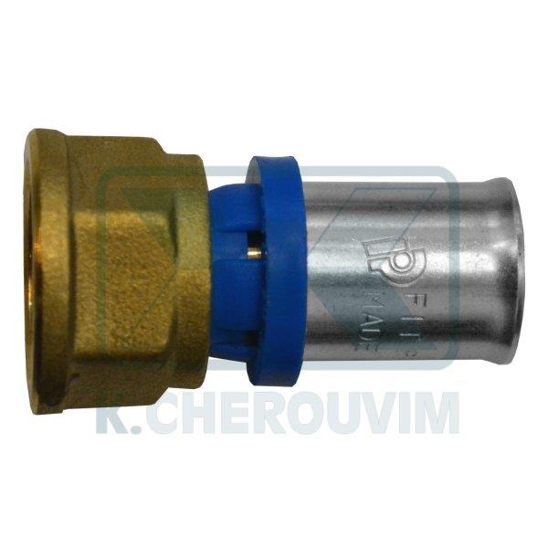 ΡΑΚΟΡ ΠΡΕΣΑΡΙΣΤΟ ΘΗΛ. 1/2" Χ Φ20 Χ 2,0 mm ΟΡΕΙΧ. ΜΕ ΚΥΑΘΙΟ ΙΝΟΧ +10 bar +90˚C UΝΙ ΙSΟ 7/1