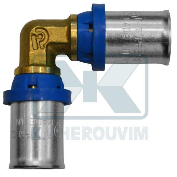 ΓΩΝΙΑ ΠΡΕΣΑΡΙΣΤΗ ΣΥΝΔΕΣΗΣ Φ32 Χ Φ32 Χ 3,0 mm ΟΡΕΙΧ. ΜΕ ΚΥΑΘΙΟ ΙΝΟΧ 10 bar +90˚C