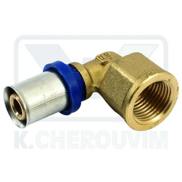 ΓΩΝΙΑ ΠΡΕΣΑΡΙΣΤΗ ΘΗΛ. 1/2" Χ Φ18 Χ 2,0 mm ΟΡΕΙΧ. ΜΕ ΚΥΑΘΙΟ ΙΝΟΧ 10 bar +90˚C UΝΙ ΙSΟ 7/1