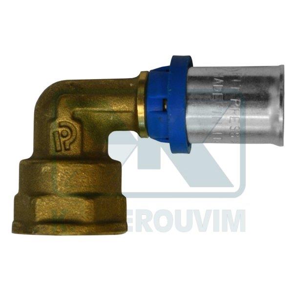 ΓΩΝΙΑ ΠΡΕΣΑΡΙΣΤΗ ΘΗΛ. 3/4" Χ Φ26 Χ 3,0 mm ΟΡΕΙΧ. ΜΕ ΚΥΑΘΙΟ ΙΝΟΧ 10 bar +90˚C UΝΙ ΙSΟ 7/1