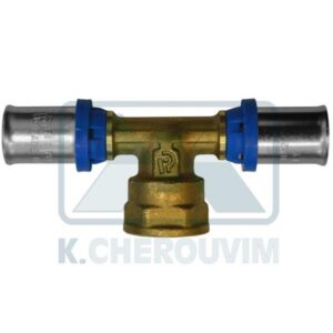 FEMALE TEE Φ20x2,0x1/2"xΦ20x2,0 FIT PRESS FITTINGS