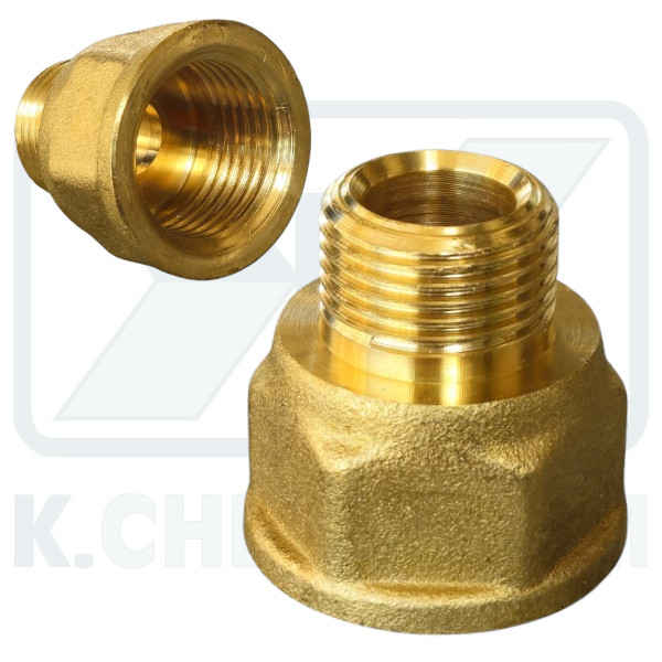 ΜΟΥΦΟΜΑΣΤΟΣ Β.Τ. ΣΥΣΤ. 3/8" ΑΡΣ. ΚΩΝ. Χ 1/2" ΘΗΛ. ΟΡΕΙΧΑΛΚΙΝΟΣ ΕΞΑΓΩΝΟΣ (UΝΙ ΕΝ 12165)