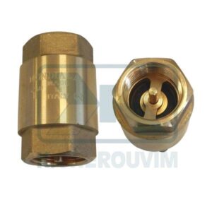 VALVE NON-RETURN MONDIAL 3/4" FEMALE FEMALE BRASS WITH BRASS PLUNGER 25 bar, TEMPERATURE -20 +100 ˚C