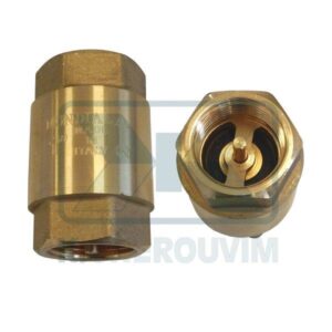 VALVE NON-RETURN MONDIAL 1" FEMALE FEMALE BRASS WITH BRASS PLUNGER 25 bar, TEMPERATURE -20 +100 ˚C