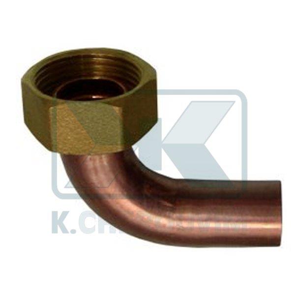 FITTING 2 PIECES BRONZE ANGLE WITH LIMB 1" X ? 22 GLUED (LIMB ? 24)