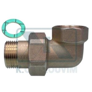 ELBOWS WITH PLANE GASKET 1"1/2M.F. YELLOW