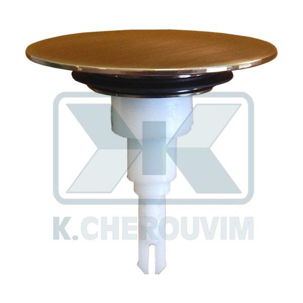 ΤΑΠΑ Φ72 ΚΛΙΚ ΟΡΕΙΧΑΛΚΙΝΗ BRONZE ΜΕ 2 ΔΟΝΤΑΚΙΑ ΓΙΑ ΠΛΑΣΤΙΚΗ ΒΑΛΒΙΔΑ ΛΟΥΤΡΟΥ ΚΛΙΚ