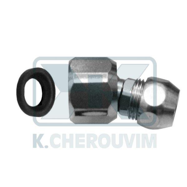 ΡΑΚΟΡ Β.Τ. ΘΗΛ. ΜΠΑΤΑΡΙΩΝ ΜΕ ΑΡΘΡΩΣΗ 1/2"Χ3/8"-Φ10 ΧΡΩΜΕ