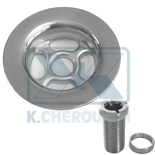 ΒΑΣΗ ΙΝΟΧ ΤΑΠΑΣ ΠΛΑΣΤΙΚΗΣ ΑΥΤΟΜΑΤΗΣ ΒΑΛΒΙΔΑΣ ΛΟΥΤΡΟΥ Φ70 Χ Η16 ΜΕ ΒΙΔΑ ΔΙΑΤΡΗΤΗ ΚΑΙ ΡΟΔΕΛΑ ΧΡΩΜΕ