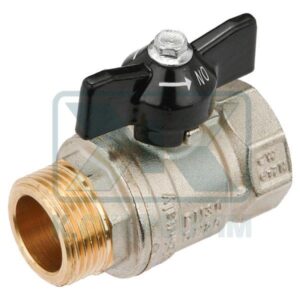BALL VALVE N. 729 3/4"M.F WITH BUTTERFLY NICKEL PLATED
