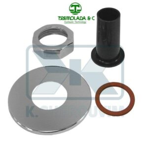 SET FOR FLOW METER 1" EXTERIOR (NUT, HOSE PLASTIC CONICAL, FIBRE WASHER, COVER PLATE) TREMOLADA