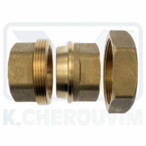 STRAIGHT FITTING 3 PCS 1"1/2F.F. YELLOW