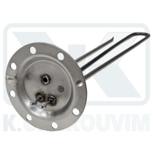 IMMERSION HEATER ALL INOX LONG 4,0 ΚW WITH 8 HOLES ∅ 120 SOLAR 45 cm AISI 304