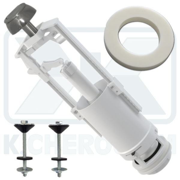 FLUSH VALVE WITH RAISED STOP BUTTON