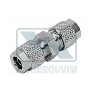 FITTING CONNECTION PIPES NYLON ∅ 8 X ∅ 8 MECHANICAL TIGHTENING NICKEL