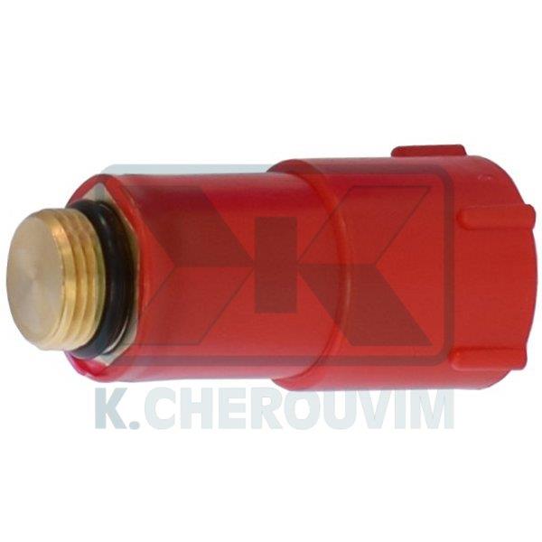 ΣΥΣΚ.10 ΤΕΜ. ΤΑΠΑ ΚΟΚΚΙΝΗ ΠΛΑΣΤΙΚΗ ΜΕ ΟΡΕΙΧΑΛΚΙΝΟ ΣΠΕΙΡΩΜΑ ΚΑΙ O-RING ΔΟΚΙΜΗΣ ΔΙΚΤΥΟΥ 1/2" ΑΡΣ. L66